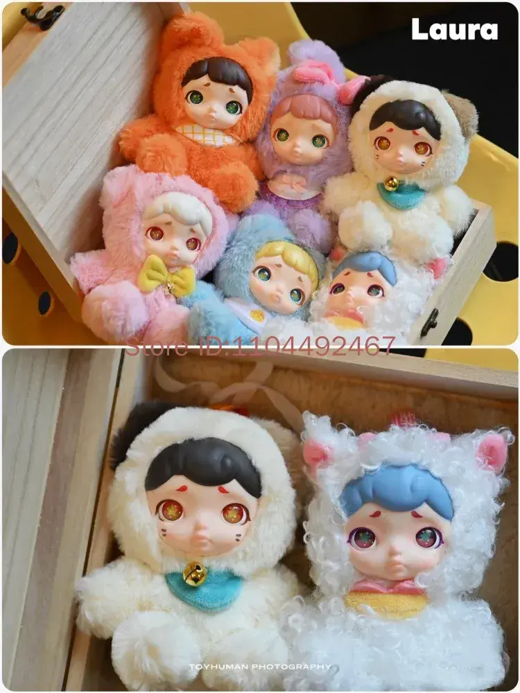 Laura Pet Dessert Shop Series Blind Box Vinyl Face Bag Pendant Doll Trendy Toy for Birthday Mystery Gift
