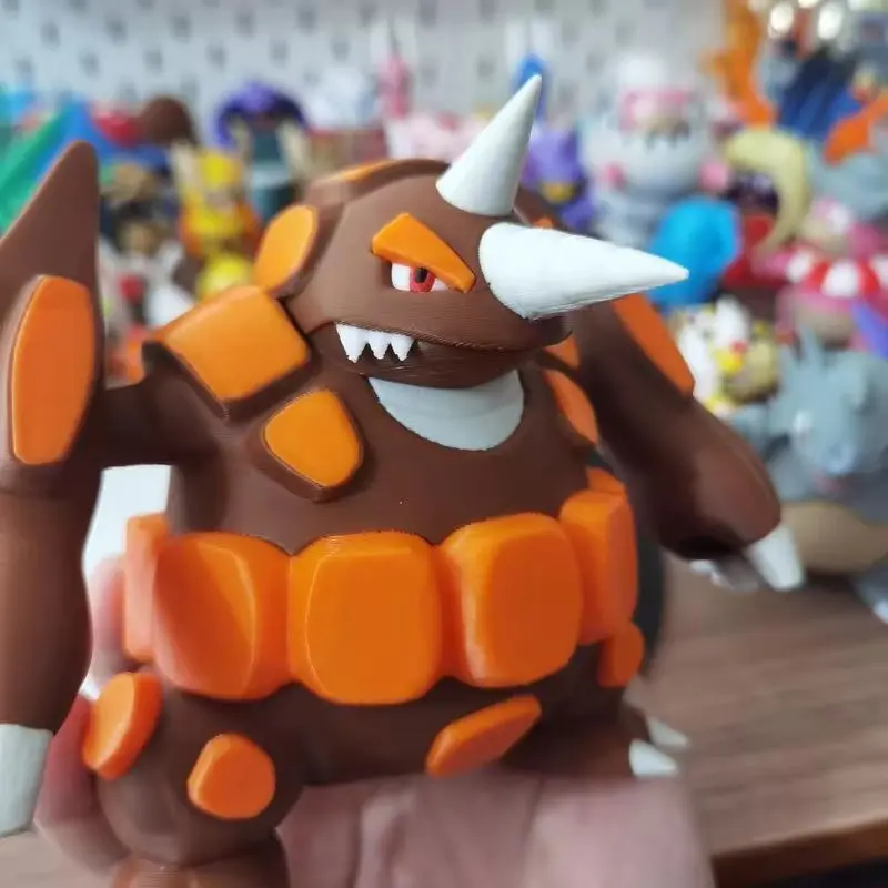 New Pokemon Anime Rhyhorn Rhydon Rhyperior 1:20 Scale 3d Printing Diy Desktop Model Toy For Kids Cartoon Character Figurine Gift