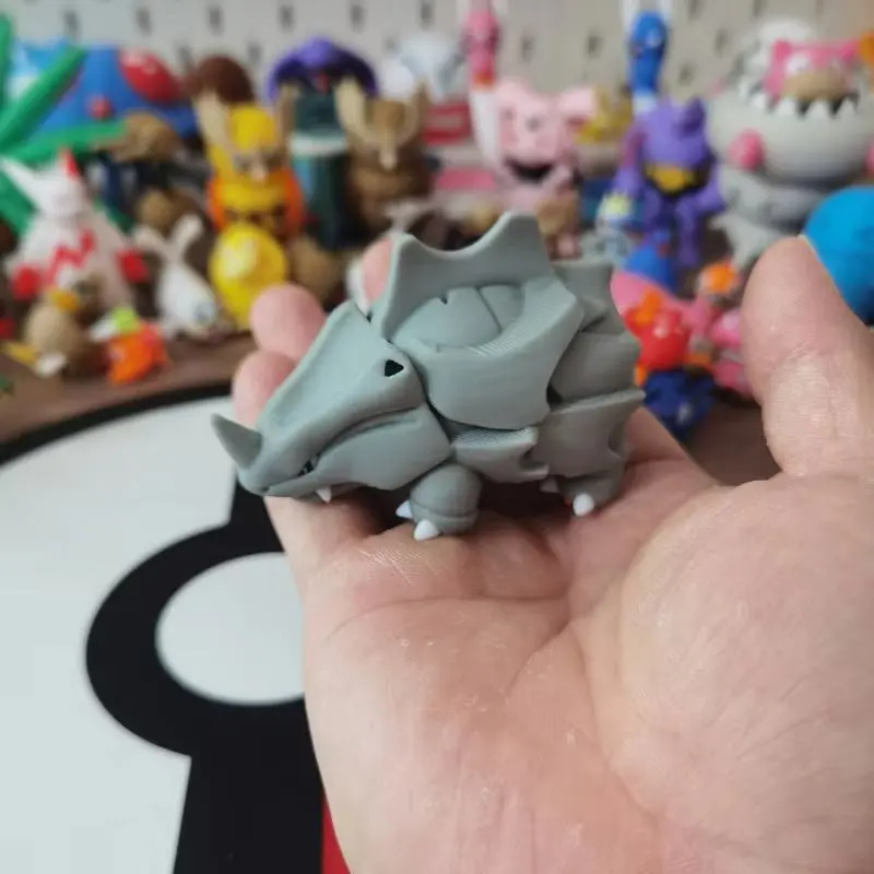 New Pokemon Anime Rhyhorn Rhydon Rhyperior 1:20 Scale 3d Printing Diy Desktop Model Toy For Kids Cartoon Character Figurine Gift