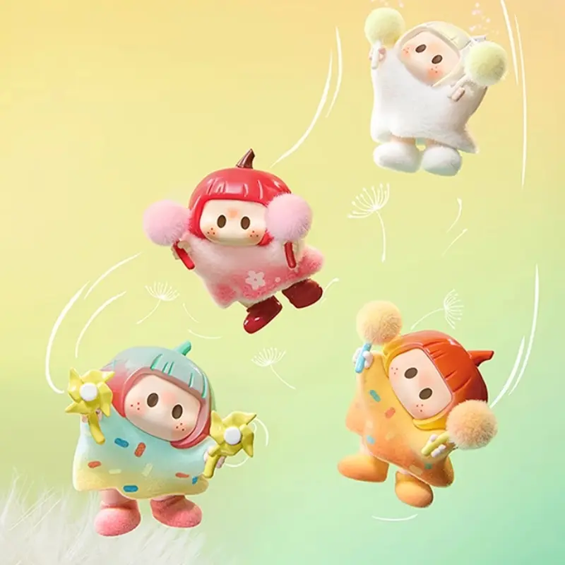 The Genuine Miniso Yoyo Youyou Sauce Cute And Fun Tilting Head Blind Box Icon Box Is A Trendy Toy With Pumpkin Head Figurines