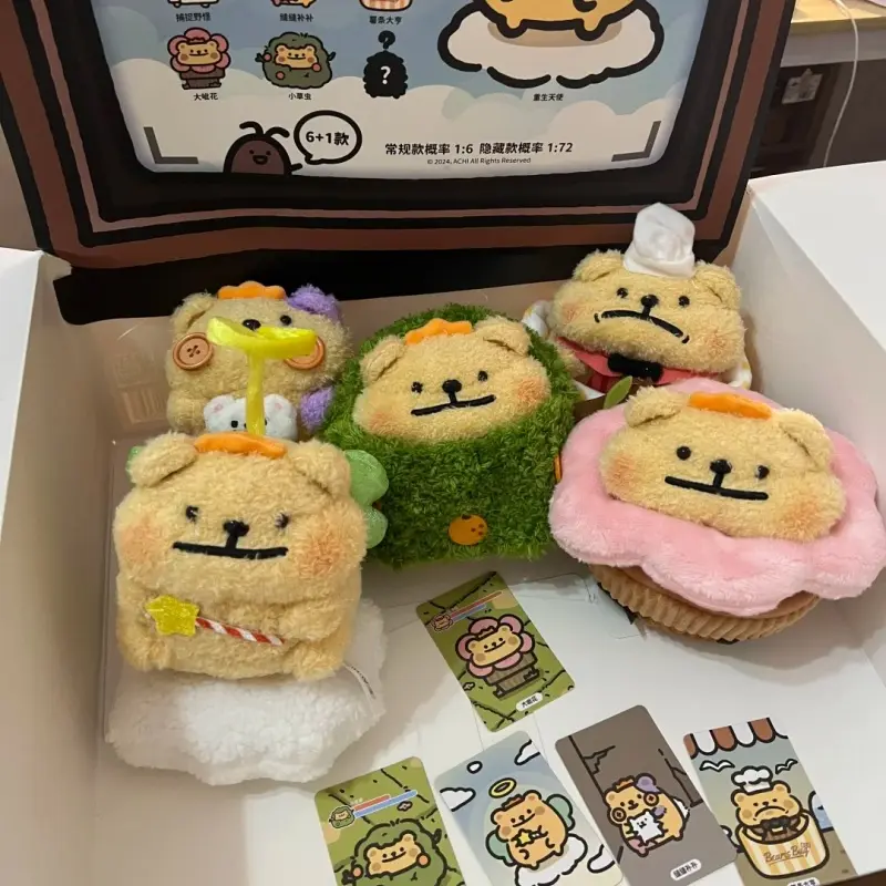Original Little Bear Bug Blind Box My Life Script Series Cartoon Doll Girl Toy Mystery Box Desktop Ornament Halloween Cute Gifts