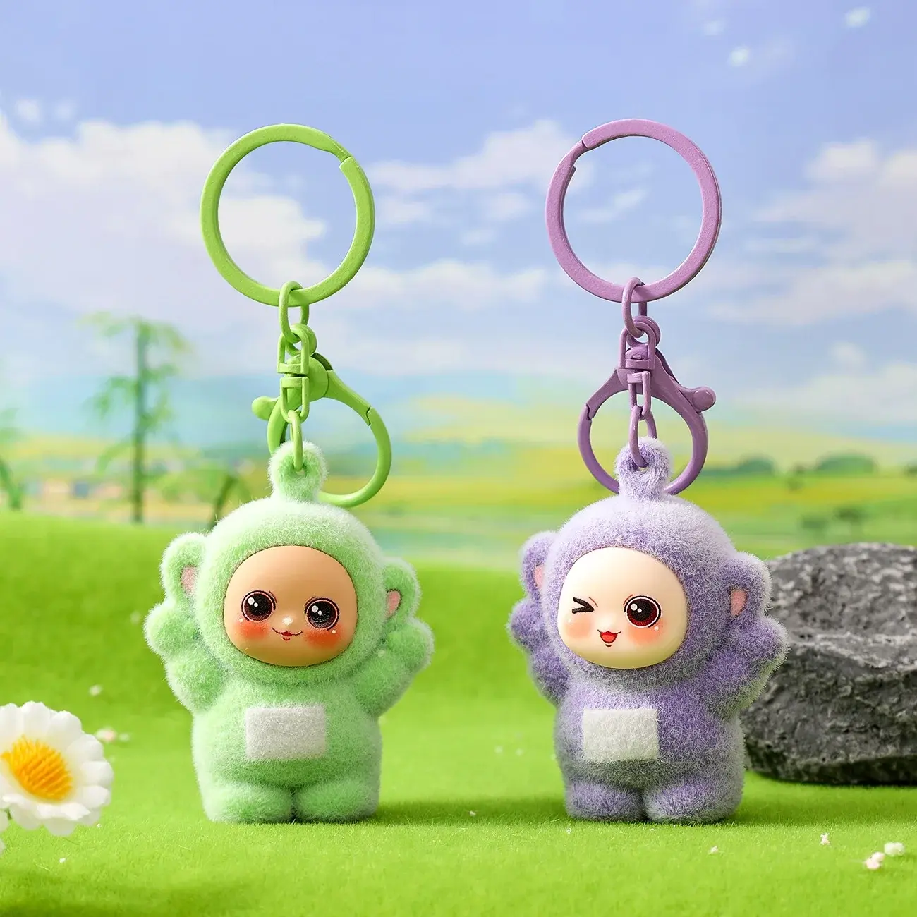 Four Color Baby Series Cartoon Keychains Small Pendants Trendy Children's Gifts Cute Dolls Couple Schoolbags And Pendants Toy