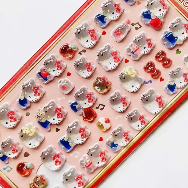 2025 New Hellokitty Hangyodon Cinnamoroll 3Dtransparent Jelly Sticker Crystal Decorative Stickers Children's Phone Casesdiy Toys