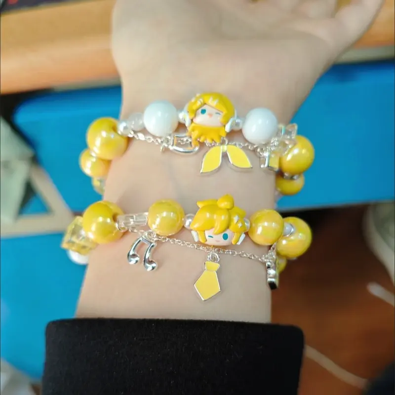 Hatsune Miku Wow Doll Character Derivative Toy Bracelet - Hand String Peripheral For Playground Second Round Collectible Gift