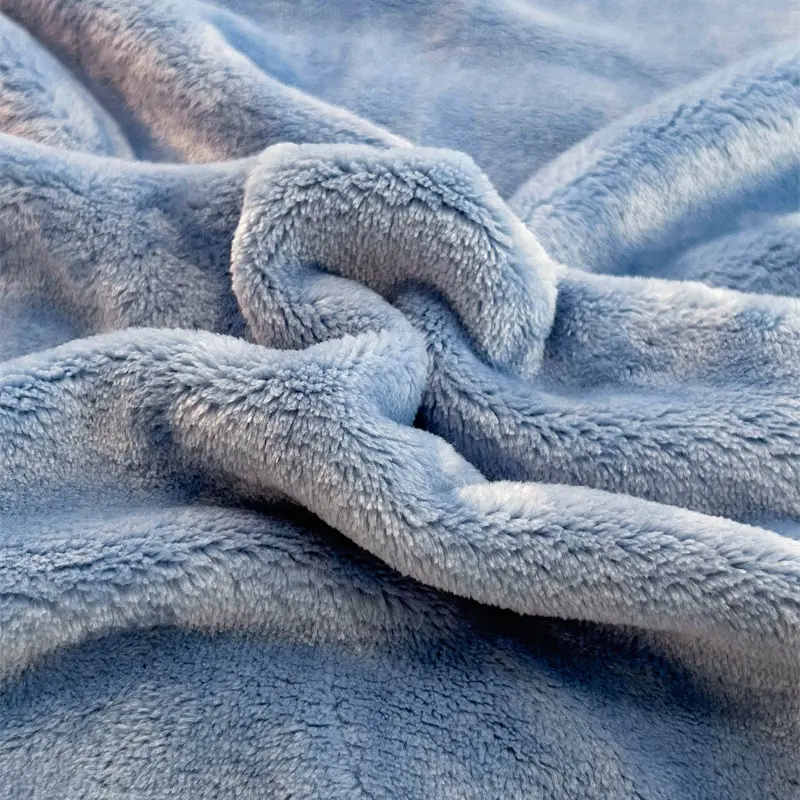 Plush Blanket Solid Color Thickened Blanket Lunch Break Blankets Warm Bed Sheet Milk Velvet New Solid Color Thick Blanket
