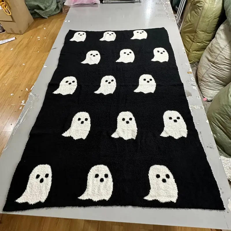 Halloween Polyester Flannel Blanket Adult Children Soft Warm Throw Bed Covers Cartoon Sofa Bedroom Bedspreads