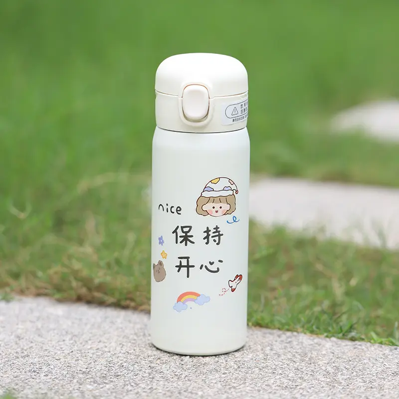 High Quality Portable Thermos Bottle Girl/Boy Stainless Steel Water Bottle Vacuum Flasks Insulated Cup High Capacity Student Tra