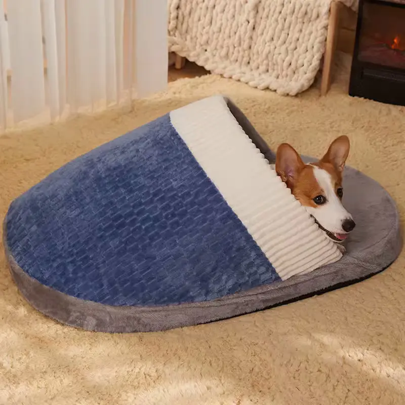 Dog Bed Cat House Shoes Shape Deep Sleep Cave Warm Nest Sleeping Bag for Small and Medium Kennel Dogs Cats Pets Supplies