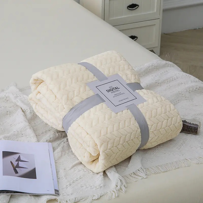 Wool Throw Blanket Keep Warm Winter Bed Blankets Double Sided Queen Duvet Cover Camping Double Bed Cover Bedspread Home Textile