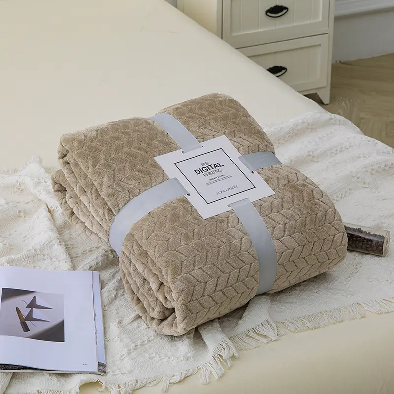 Wool Throw Blanket Keep Warm Winter Bed Blankets Double Sided Queen Duvet Cover Camping Double Bed Cover Bedspread Home Textile
