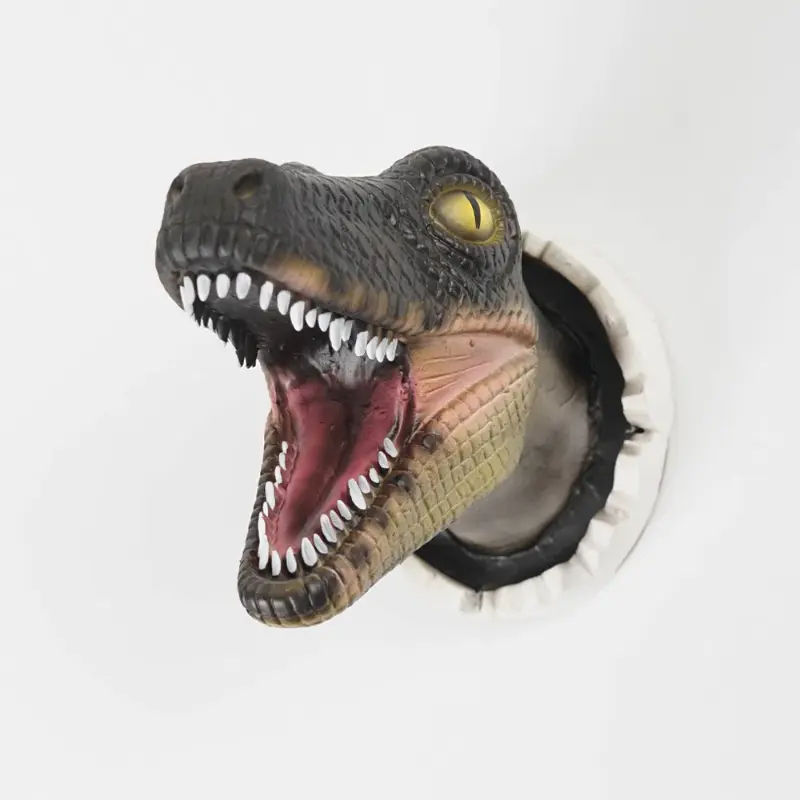 Dinosaur Head Paw Wall Hangers for Halloween Scary Funny Home Decoraion 3D Dinosaur Stickers Crafts Club Haunted House Decor