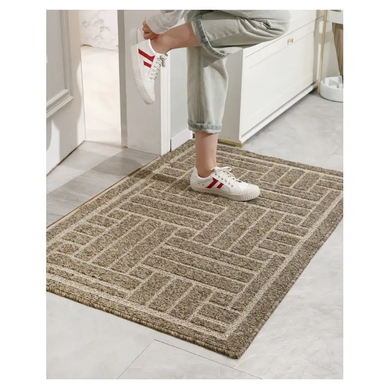 Entrance Door Mat Modern and Simple Carpet Polypropylene Wear-resistant Carpet Absorbent and Non Slip Machine Washable