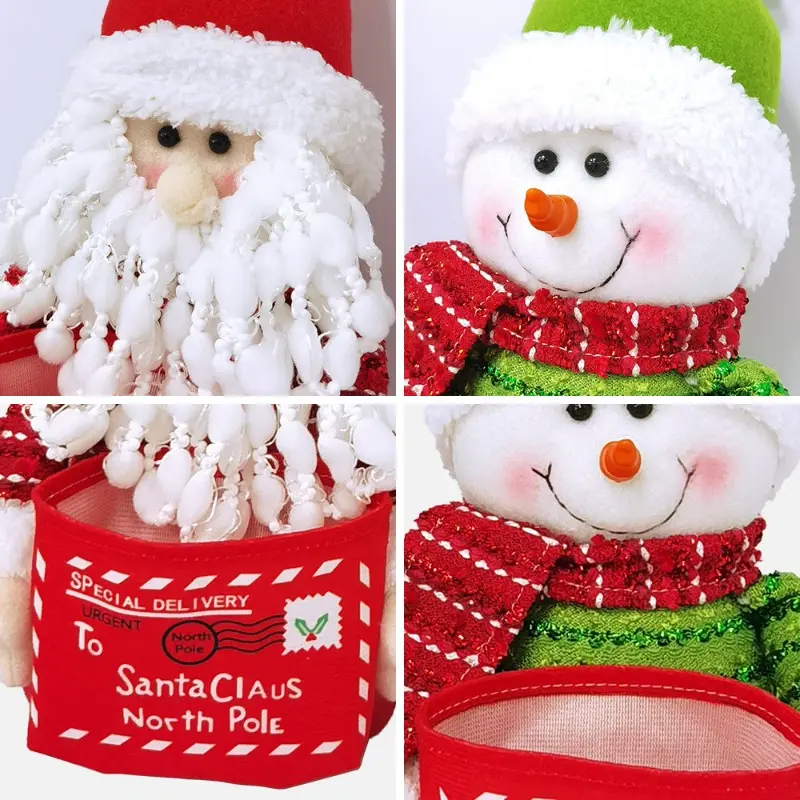 Christmas Gift Hug Small Storage Bag Santa Claus Cartoon Snowman New Christmas Doll Party Supplies Christmas