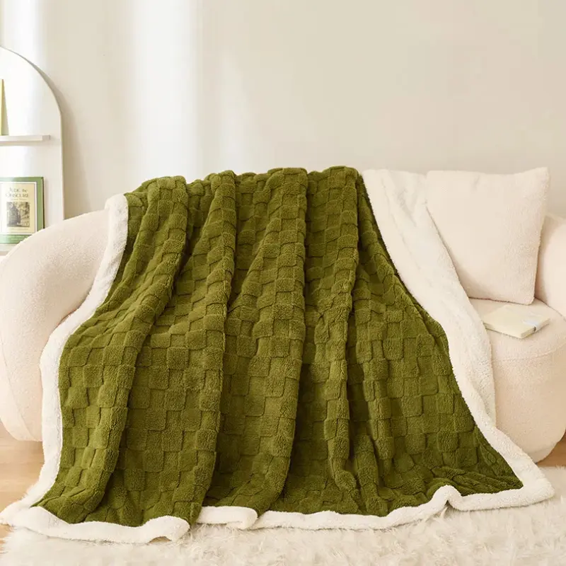 Water Cube Fleece Blanket Lamb Fleece High Weight Multifunctional Blanket Milk Fleece Beibei Fleece Sofa Cover Blanket