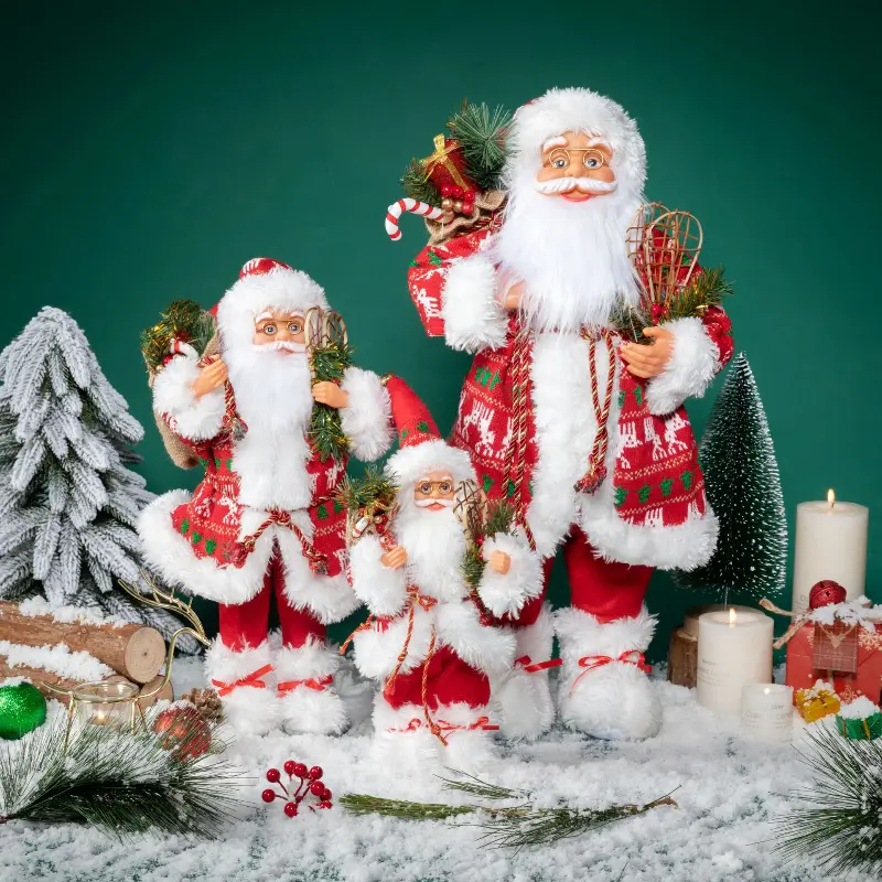 2024 Christmas Santa Claus Toy Ornaments Red Backpack Santa Claus Christmas Products Party Decorations Party Ornaments