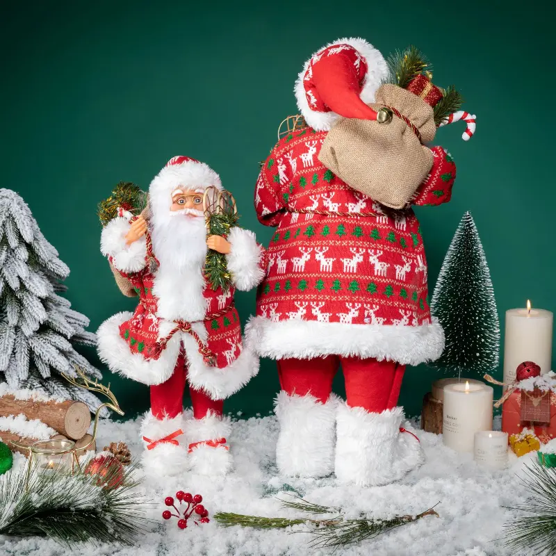 2024 Christmas Santa Claus Toy Ornaments Red Backpack Santa Claus Christmas Products Party Decorations Party Ornaments