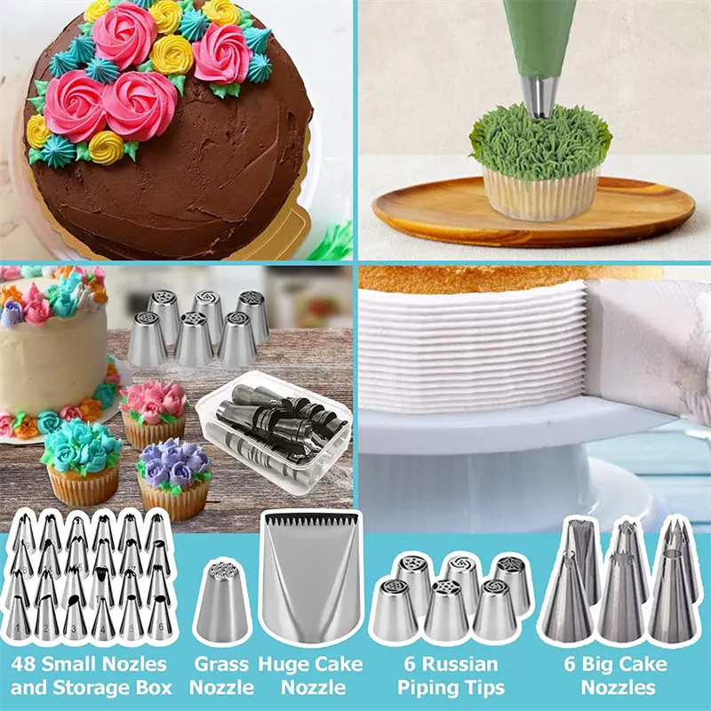 512pcs Cake Decorating Tools Kit Fondant Cake Decoration Tools Pastry Baking Utensils