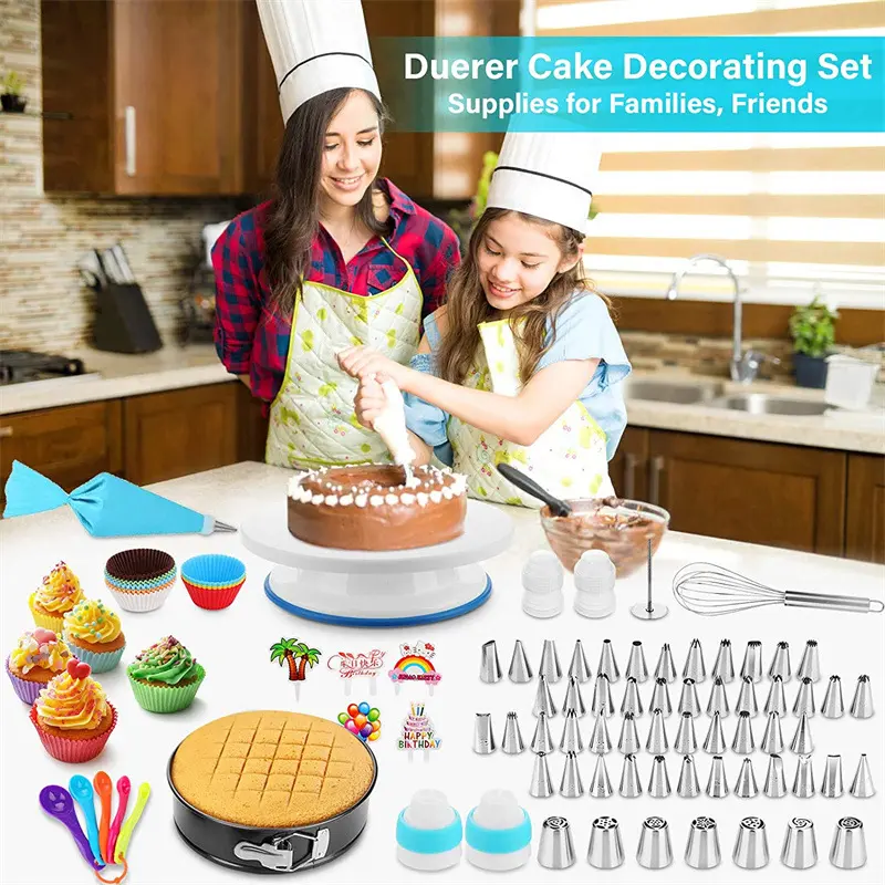 420pcs Beginners Ultimate Complete Cake Decorating Supplies Kit - Perfect for DIY Cake Design. Includes Cake Turntable, Pastr.