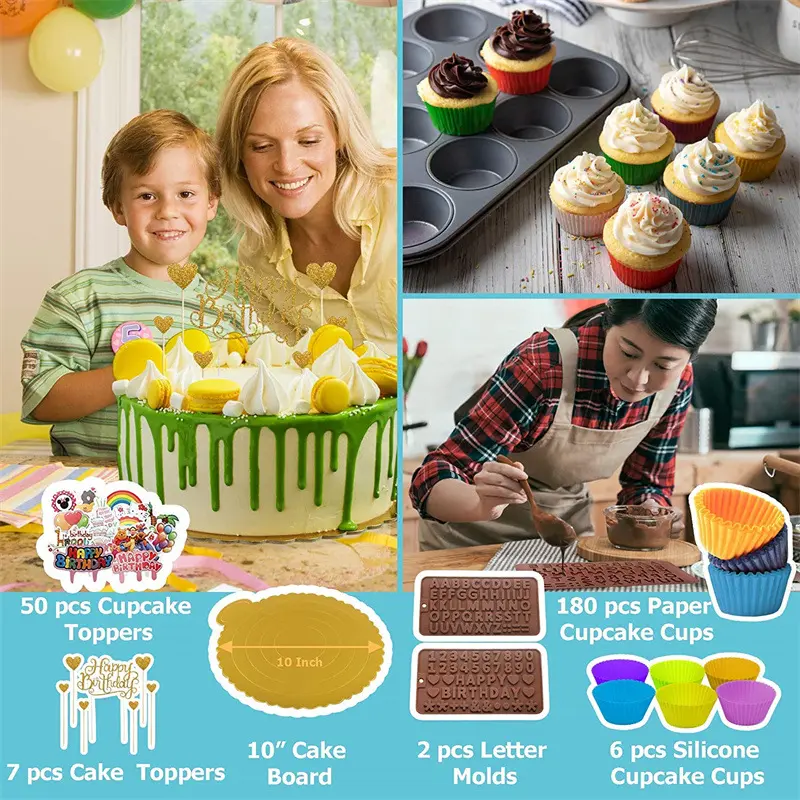 512pcs Cake Decorating Tools Kit Fondant Cake Decoration Tools Pastry Baking Utensils