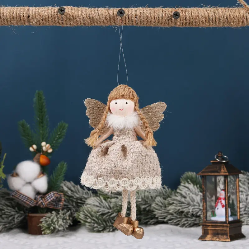 3PCPlush Angel Doll Christmas Tree Pendant Decor Christmas Angel Girl Doll New Year Kids Gift Christma Home Decor Navidad