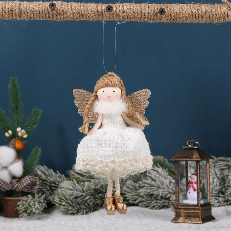 3PCPlush Angel Doll Christmas Tree Pendant Decor Christmas Angel Girl Doll New Year Kids Gift Christma Home Decor Navidad