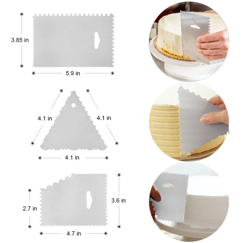 7Pcs/set Turntable Cake Decoration Accessories Set Metal Stainless Steel Pastry Spatula Scraper Rotating Cake Stand Tools