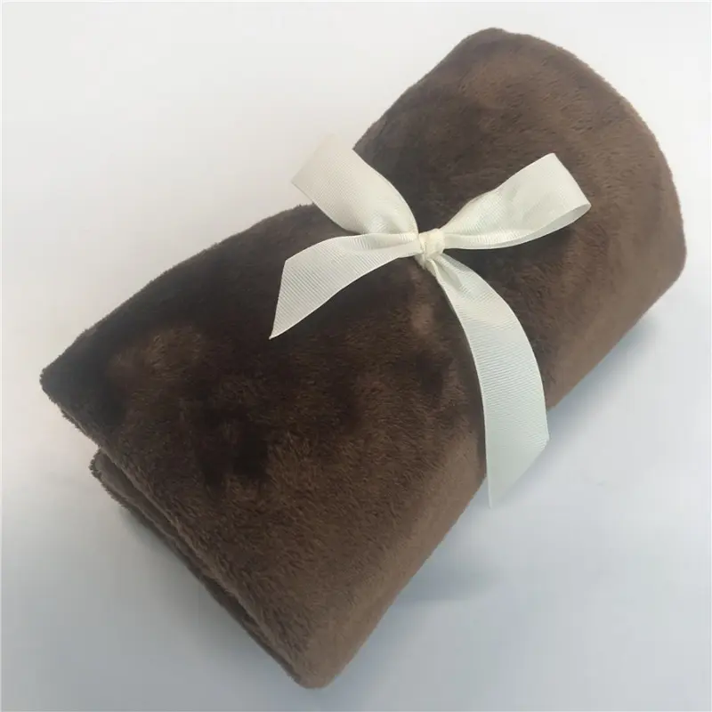 70x100cm Flannel Throw Blanket Solid Color Comfortable Knee Blanket Car Sofa Bed Plush Thick Swaddle Blanket Sleeping Blanket
