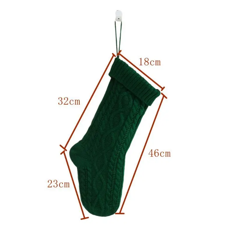 Knitting Christmas Stockings For Gift Large Size Cable Knit Stocking Christmas Decorations For Party Xmas Tree Ornament Gift Bag