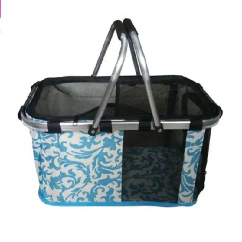 Dog Bag for Small Dogs Foldable Portable Outdoor Pet Dog Carrier Hand Basket Carrying Bag Breathable Safety Dog Cat Mesh Cage
