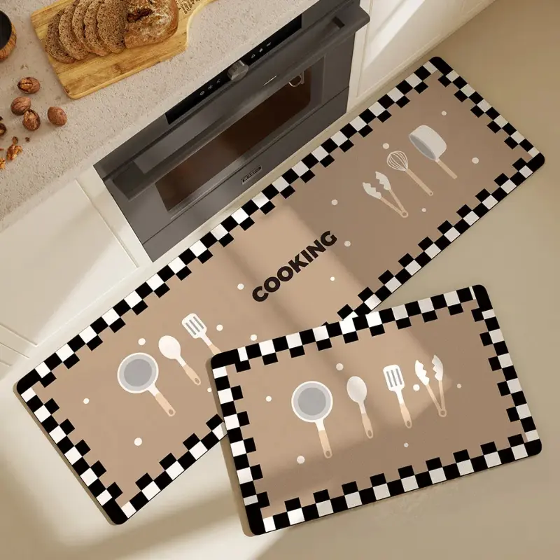 Cute and Cartoon Printed Floor Mats Home Decoration Bedroom Living Room Entrance Entrance Mat Bathroom Absorbent Carpet