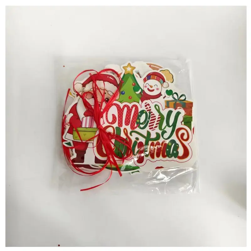 Christmas Decoration Couplet Merry Christmas Door Hanging Ornament Banner Santa Claus Snowman Couplet Navidad 5PCS Decorations