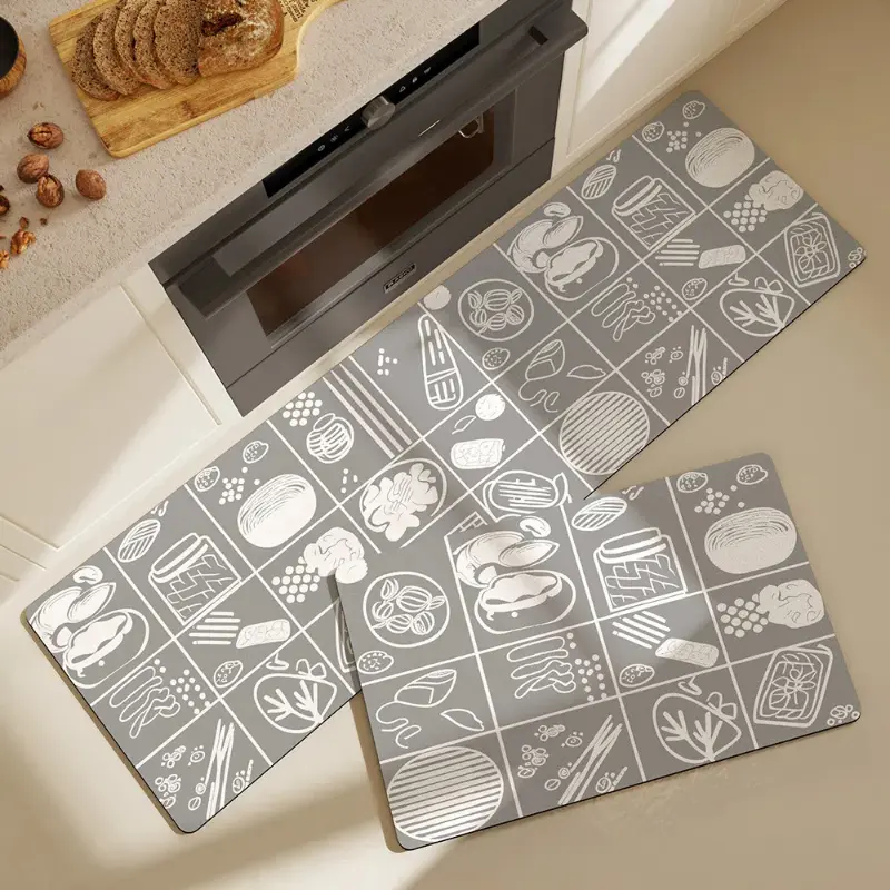 Cute and Cartoon Printed Floor Mats Home Decoration Bedroom Living Room Entrance Entrance Mat Bathroom Absorbent Carpet
