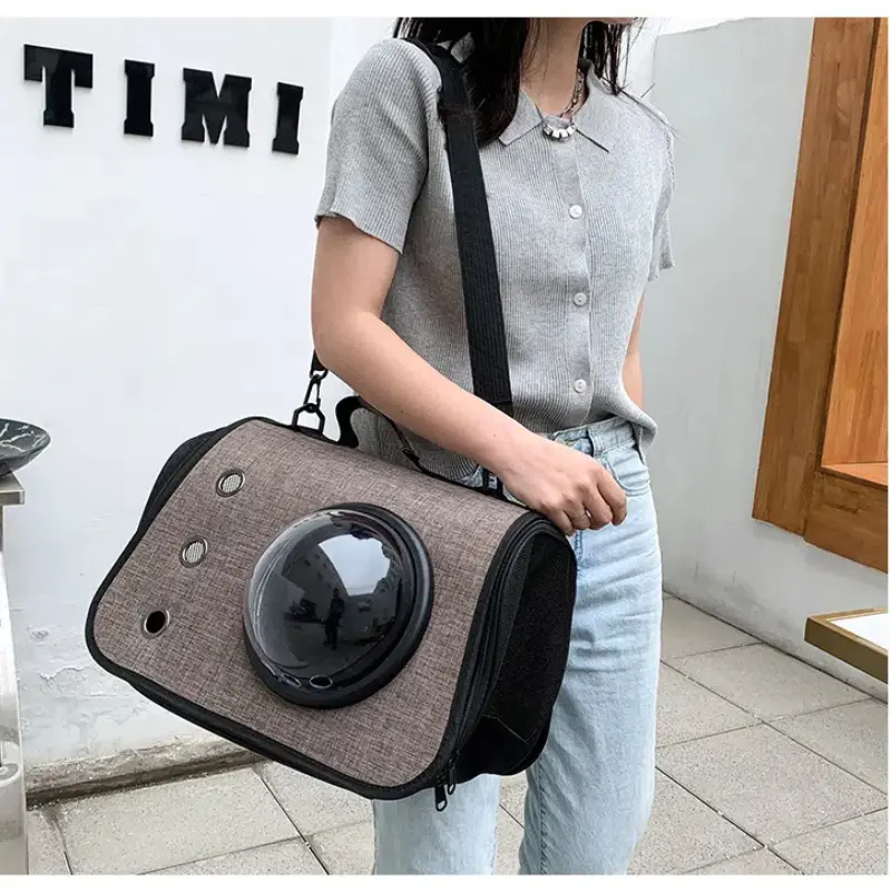 Cat Carrier Bag With Window Transparent Breathable Pet Handbag Space Capsule Foldable Breathable Pets Travel Bags
