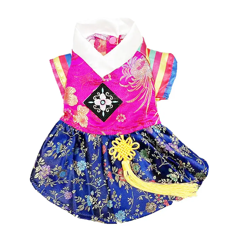 Premium Dog Attire Exquisite Workmanship Dog Outfit Elegant V-neck Pet Princess Dress with Tassel Soft for Summer for Furry