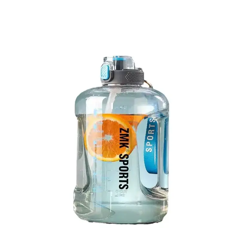 Large-Capacity Sports Water Bottle with Straw Belly Cup Ton Ton Bucket Students Portable Plastic Space Cup Fitness Gym Kettle