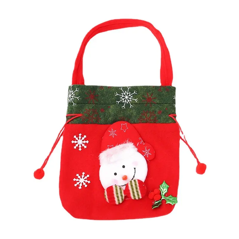 2024 4PCS Santa Claus Bear Elk Cartoon Sack Candy Storage Bag Exquisite Christmas Decoration Children'S Creative Christmas Gifts
