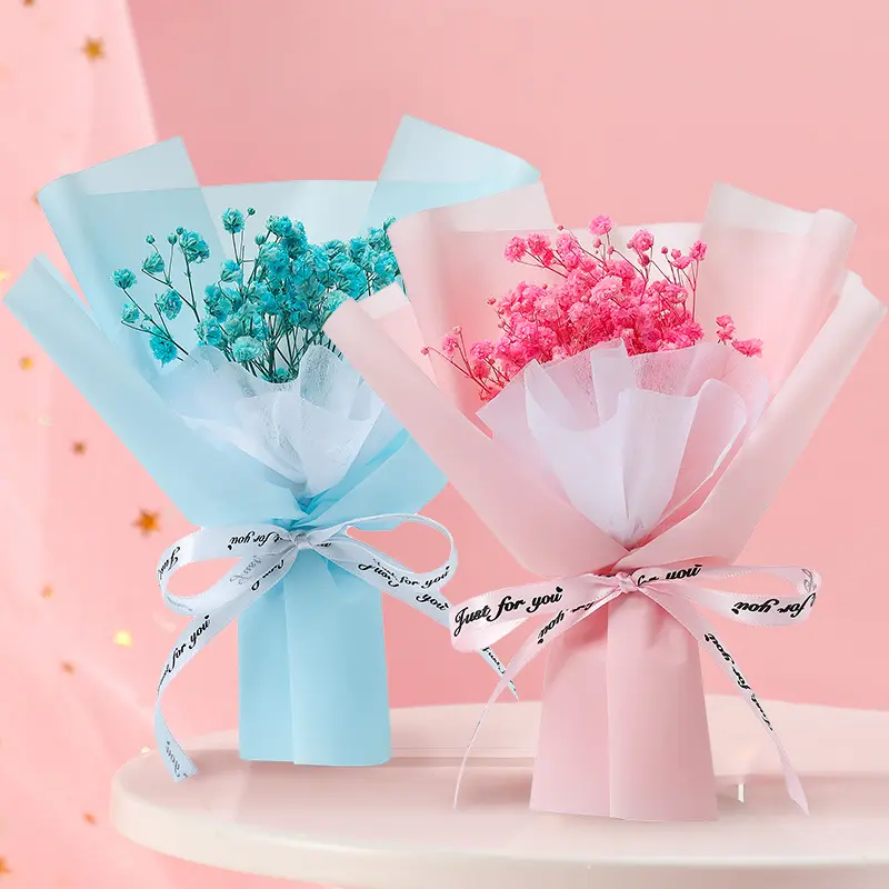 Ins Mini Dried Flower Bouquet Dried Flowers Starry Sky Decoration Mother's Day Gift Flower Decoration Gift Dried Flower Gift Box