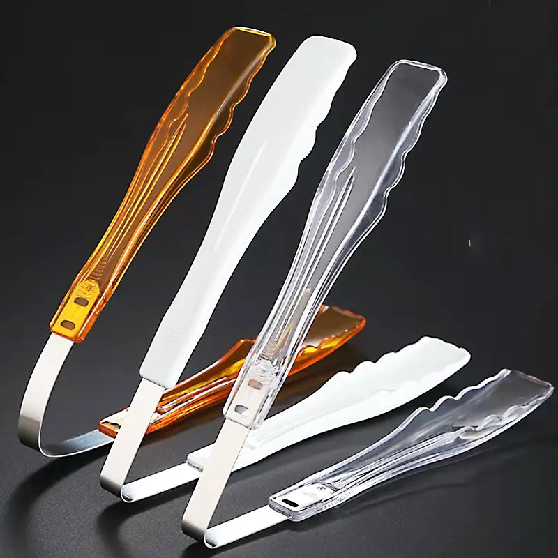 Convenient Bread Tongs Buffets Tongs Plastic Clip BBQ Utensils for Cooking