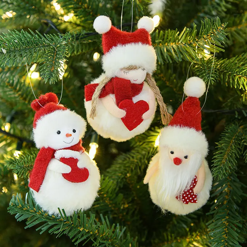 New Christmas Creative Pendant Santa Claus Little Doll Christmas Tree Hanging Decorations Scene Arrangement Party Supplies