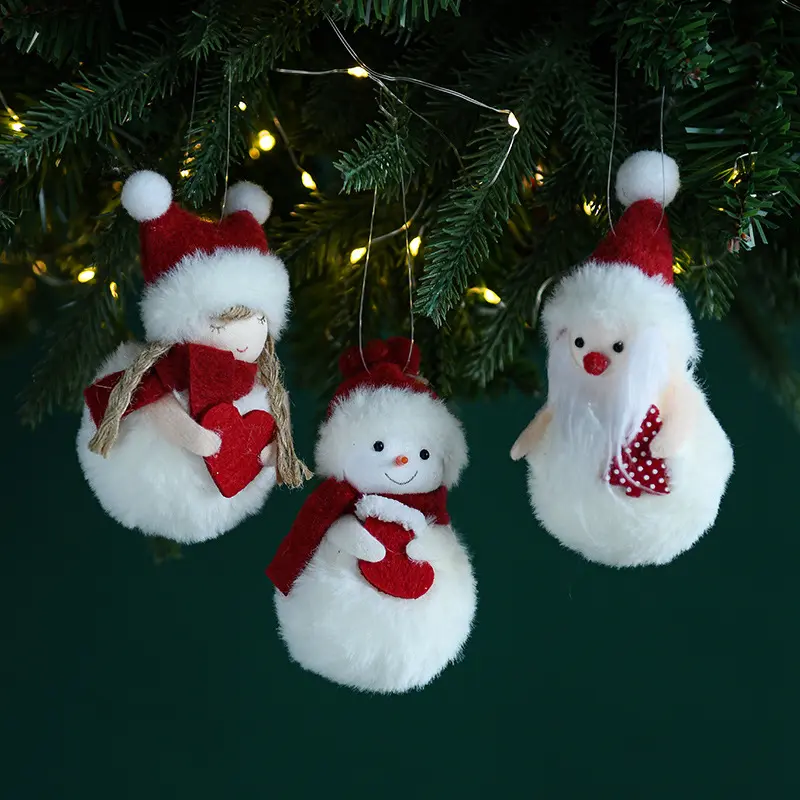 New Christmas Creative Pendant Santa Claus Little Doll Christmas Tree Hanging Decorations Scene Arrangement Party Supplies