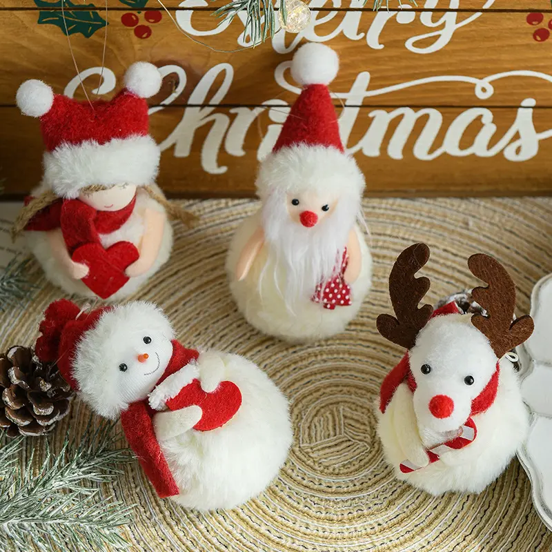 New Christmas Creative Pendant Santa Claus Little Doll Christmas Tree Hanging Decorations Scene Arrangement Party Supplies