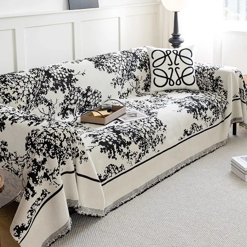 Household High End Sofa Cover Suitable for All Seasons Bayberry Tree Pattern Full Cover Sofa Cover Multi-functional Sofa Blanket