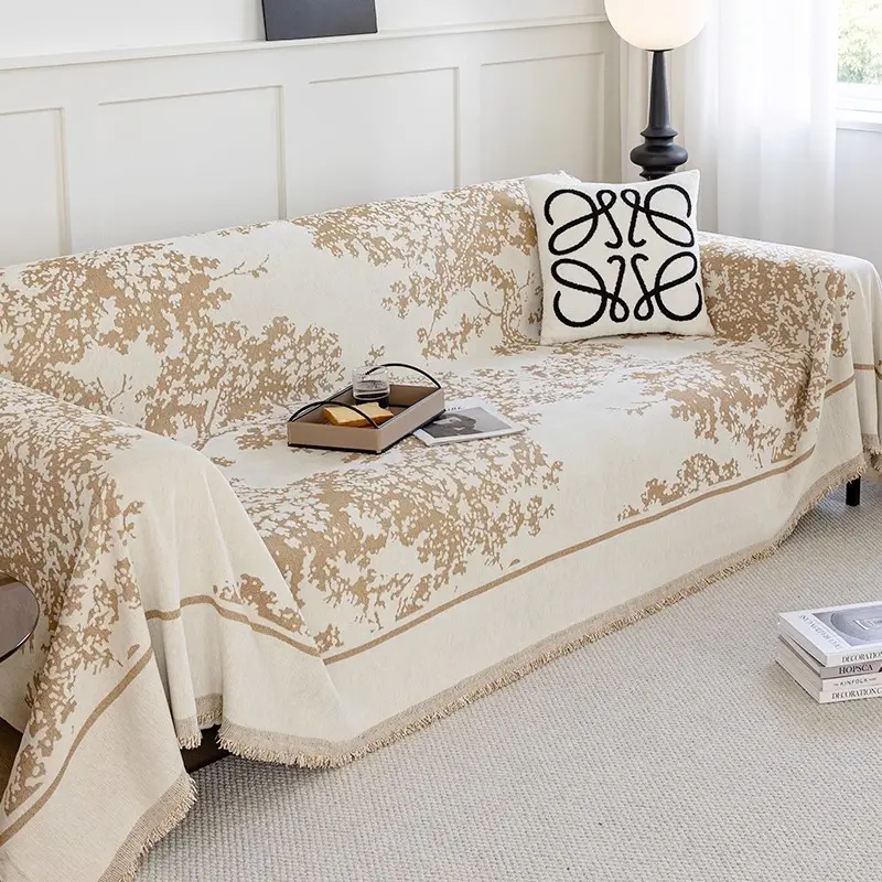 Household High End Sofa Cover Suitable for All Seasons Bayberry Tree Pattern Full Cover Sofa Cover Multi-functional Sofa Blanket