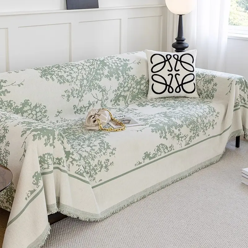Household High End Sofa Cover Suitable for All Seasons Bayberry Tree Pattern Full Cover Sofa Cover Multi-functional Sofa Blanket