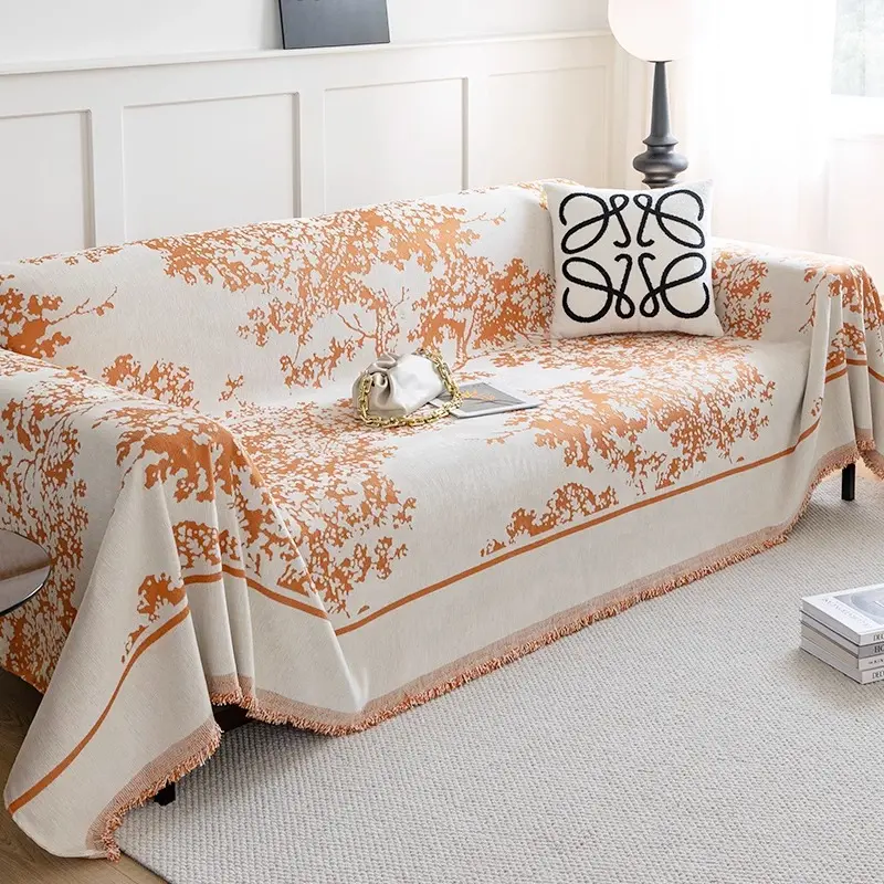 Household High End Sofa Cover Suitable for All Seasons Bayberry Tree Pattern Full Cover Sofa Cover Multi-functional Sofa Blanket