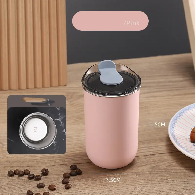 300ML Double-layer Insulated Coffee Cup Anti Slip Espresso Leak Proof External Plastic Internal 304 Stainless Steel Insulation