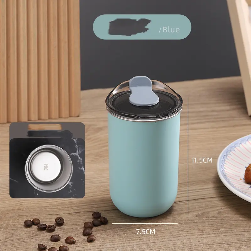 300ML Double-layer Insulated Coffee Cup Anti Slip Espresso Leak Proof External Plastic Internal 304 Stainless Steel Insulation