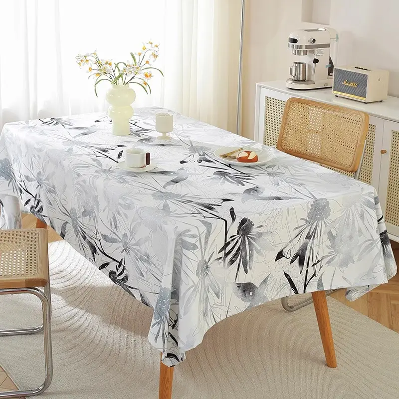 Nordic Waterproof Oil Proof Cotton Linen Printed Fabric Table Cloth Coffee Table Cloth Home High-end Feeling Tablecloth