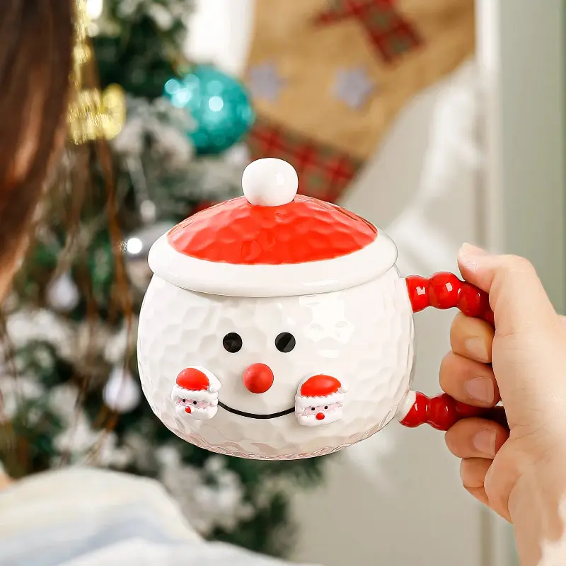 Girl Large Capacity Binaural Tableware Household Ceramic Bowl Dormitory Instant Noodle Bowl Dessert Soup Bowl Bowl with Lid