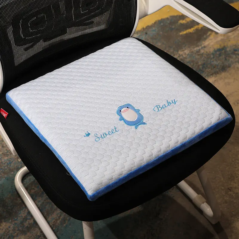 New Cute Ice Silk Cushion for Women's Office Sitting for A Long Time Without Getting Tired Waist Protection Chair Fart Cushion